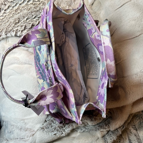 Coach Purple Floral Tote Bag - Picture 5 of 9